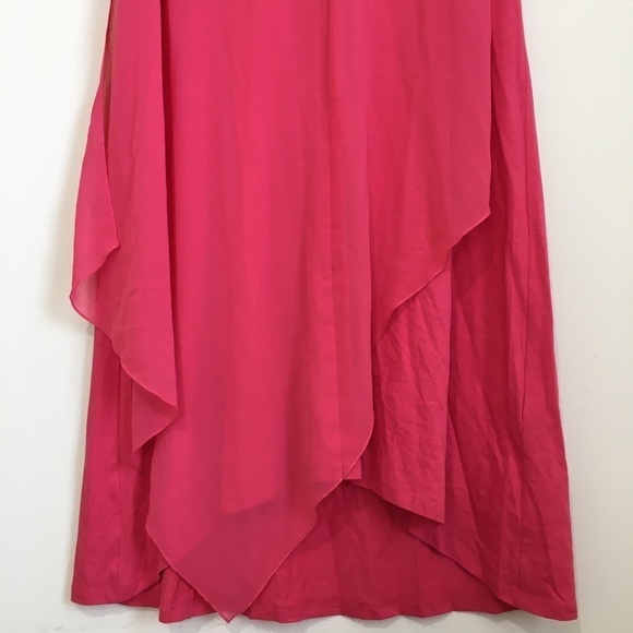 Soft Surroundings Amalfi Lipstick Pink Sleeveless V-neck Pullover Midi Dress - Picture 6 of 16